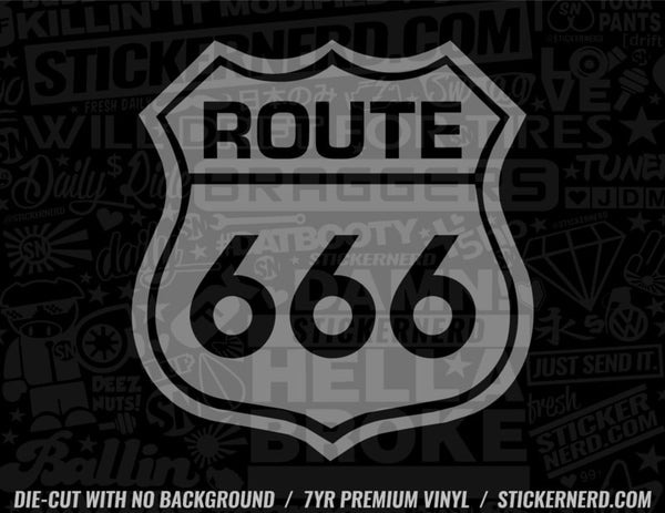 Route 666 Sticker - Window Decal - STICKERNERD.COM