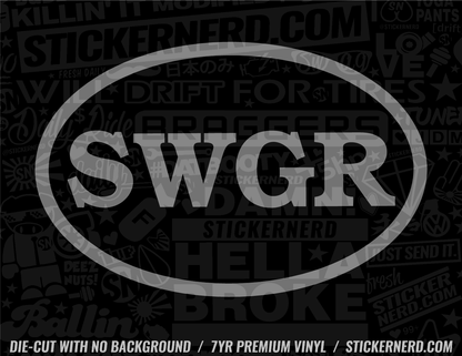 SWGR Swagger Sticker - Decal - STICKERNERD.COM