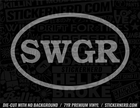SWGR Swagger Sticker - Decal - STICKERNERD.COM