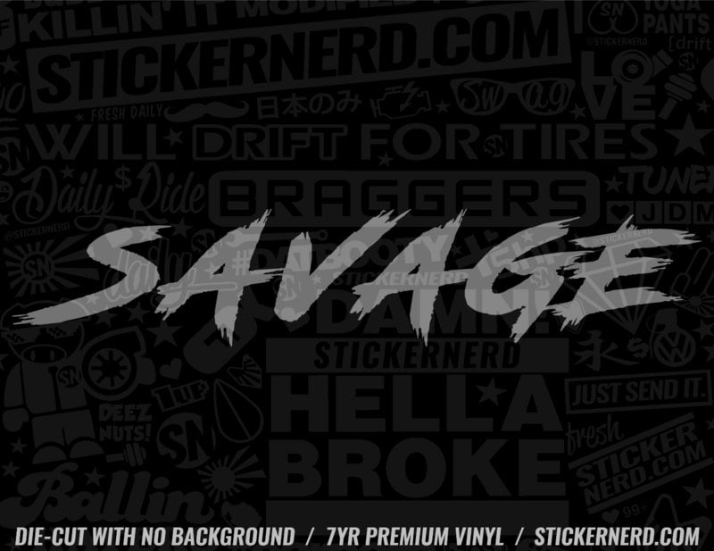 Savage Sticker - Window Decal - STICKERNERD.COM