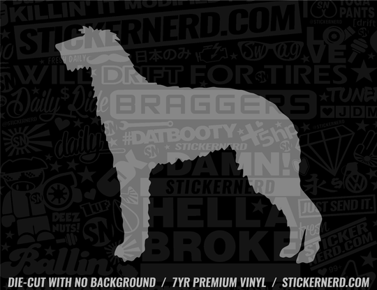 Scottish Deerhound Dog Sticker - Decal - STICKERNERD.COM