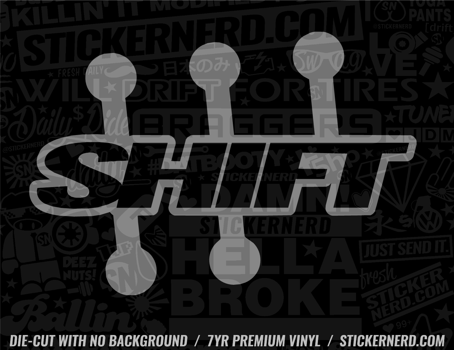 Shift Sticker | JDM Decal Manual Transmission Cars | StickerNerd.com