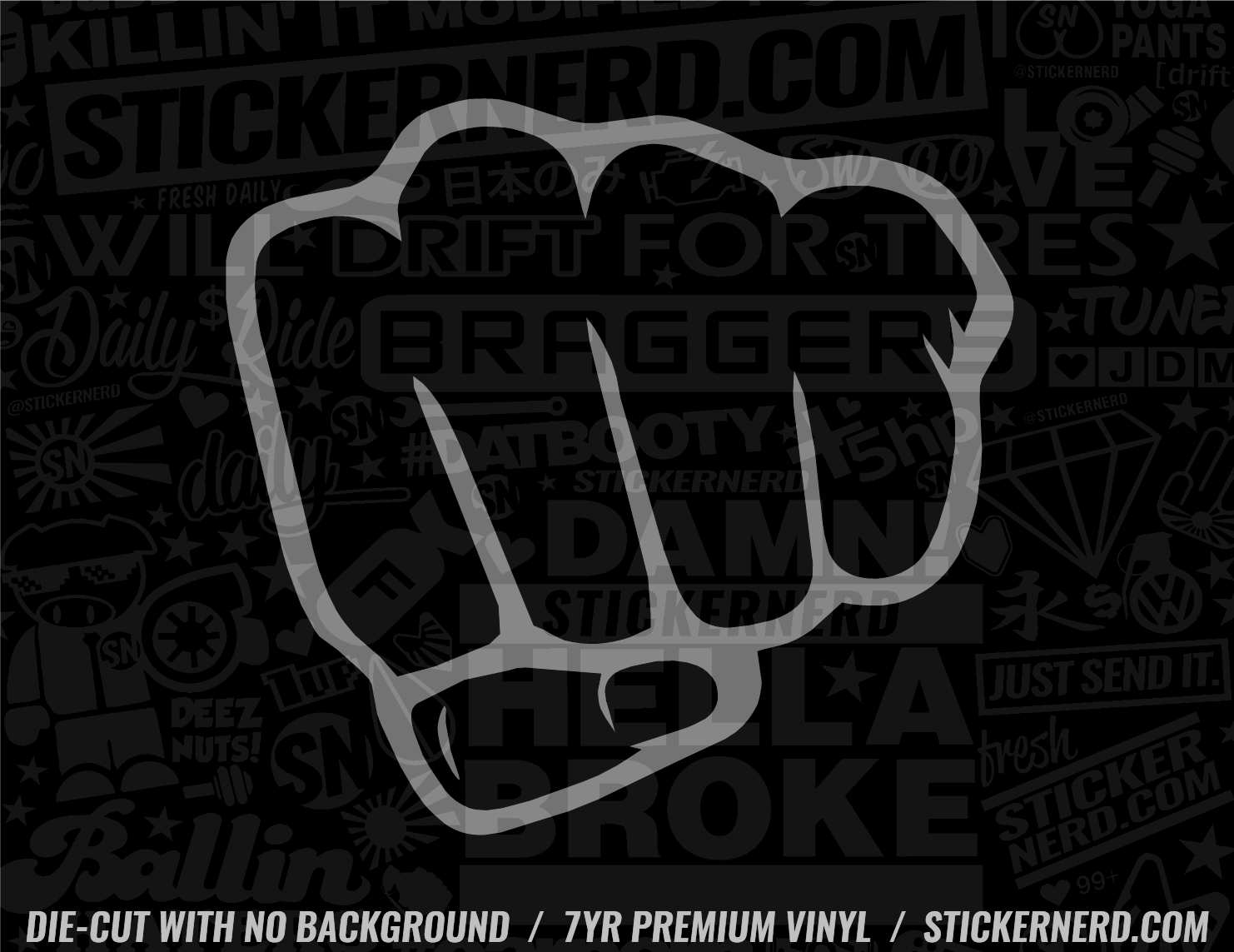 Shocker Fist Sticker - Window Decal - STICKERNERD.COM