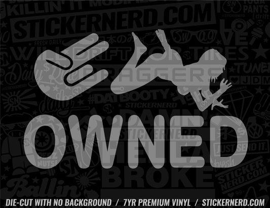 Shocker Owned Sticker - Window Decal - STICKERNERD.COM