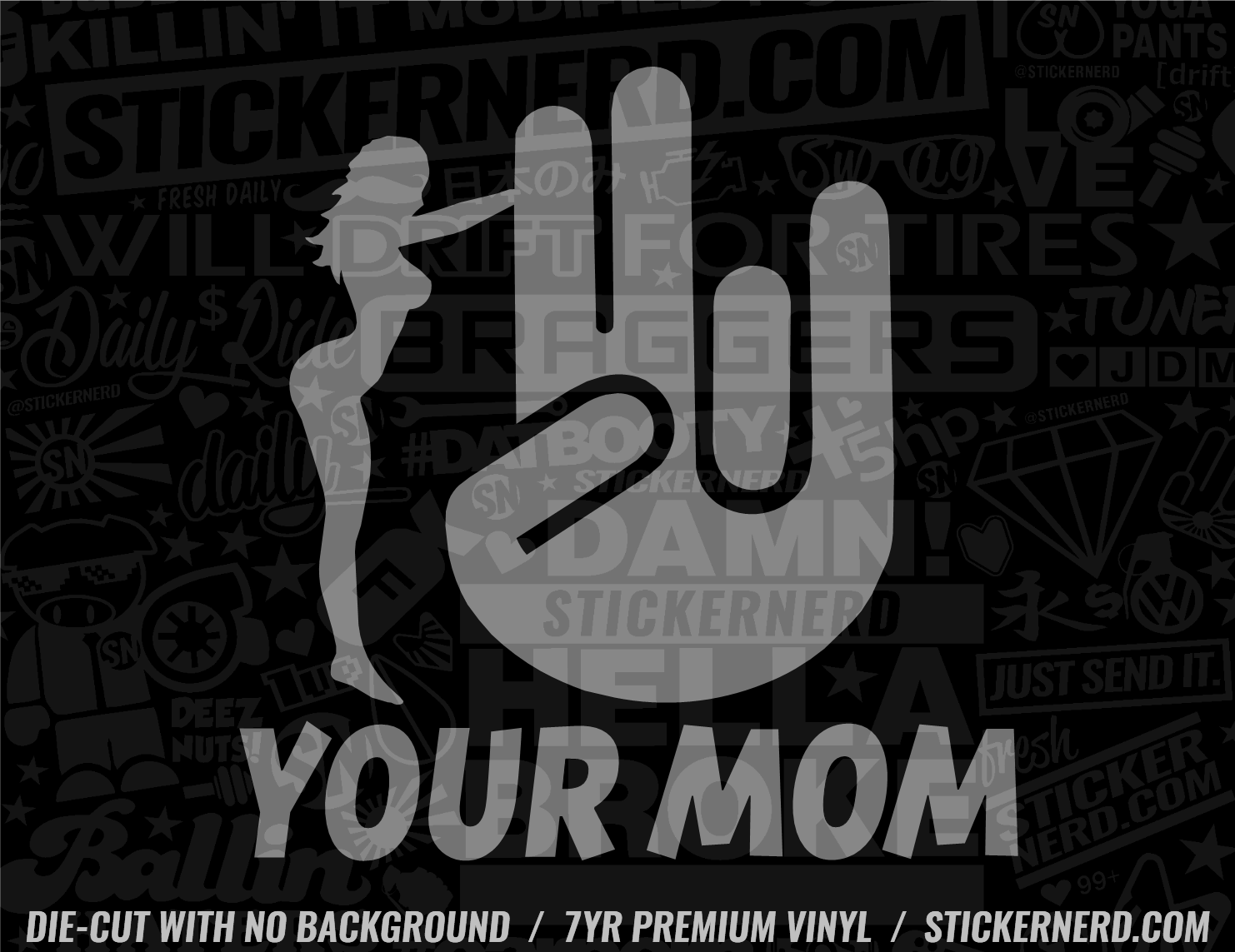 Shocker Your Mom Sticker - Decal - STICKERNERD.COM