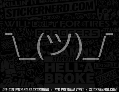 Shrug Sticker - Decal - STICKERNERD.COM