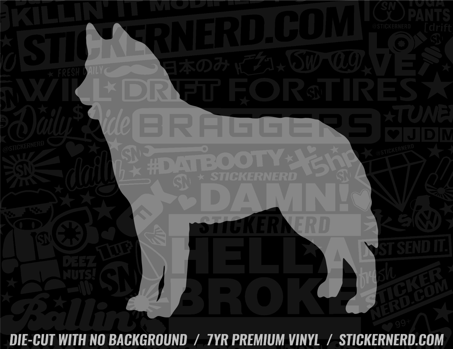 Siberian Husky Dog Sticker - Window Decal - STICKERNERD.COM