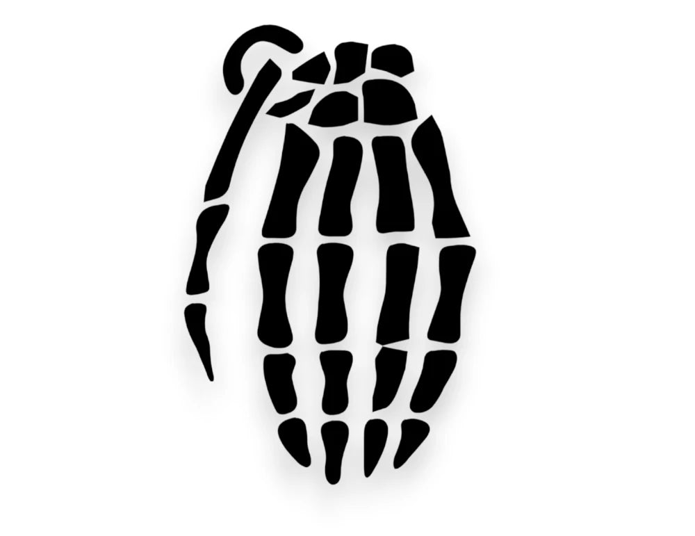 Skeleton Skull Hand Sticker - Decal - STICKERNERD