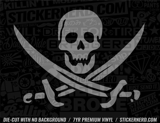 Skull Sticker - Window Decal - STICKERNERD.COM