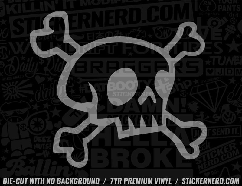 Skull Sticker - Window Decal - STICKERNERD.COM