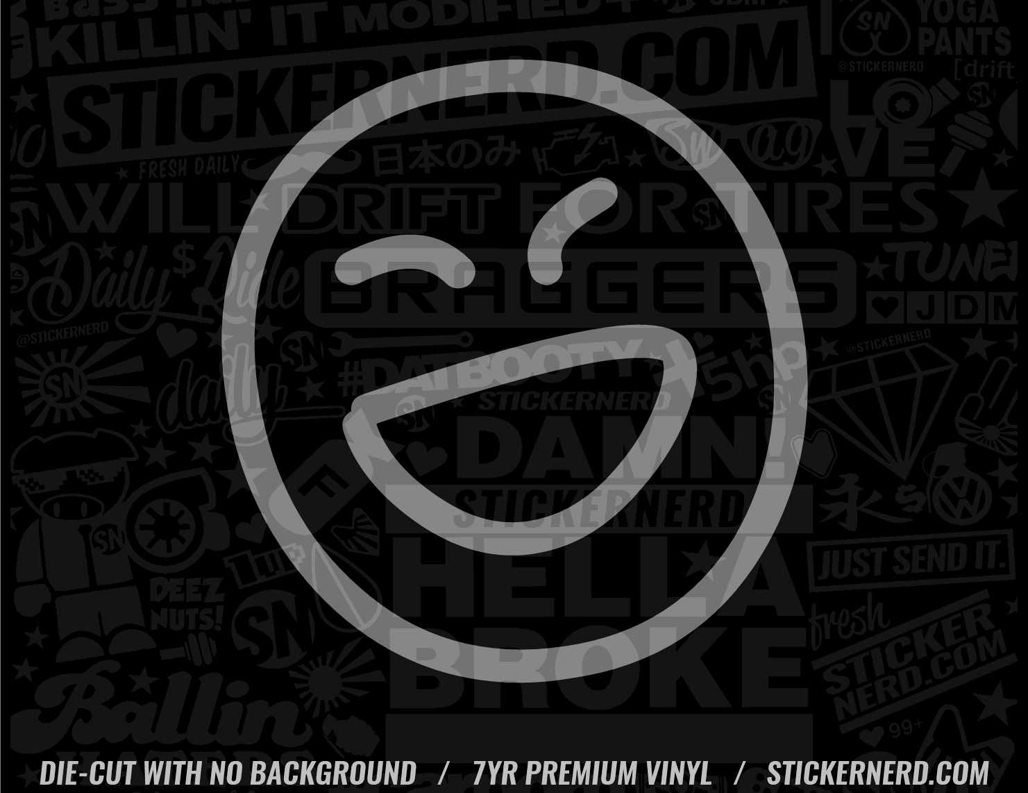 Smiley Dingbat Sticker - Decal - STICKERNERD.COM