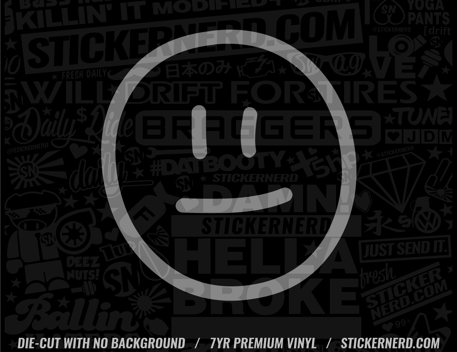 Smiley Dingbat Sticker - Decal - STICKERNERD.COM