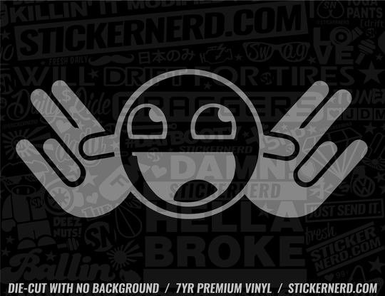 Smiley Shocker Sticker - Decal - STICKERNERD.COM
