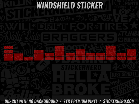 Sound Bar Windshield Sticker - Decal - STICKERNERD.COM