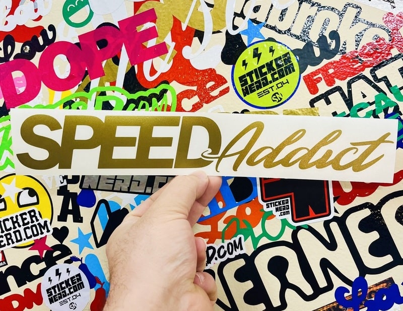 Speed Addict Sticker - VINYL TUNER WINDOW DECALS - CAR STICKERS ...