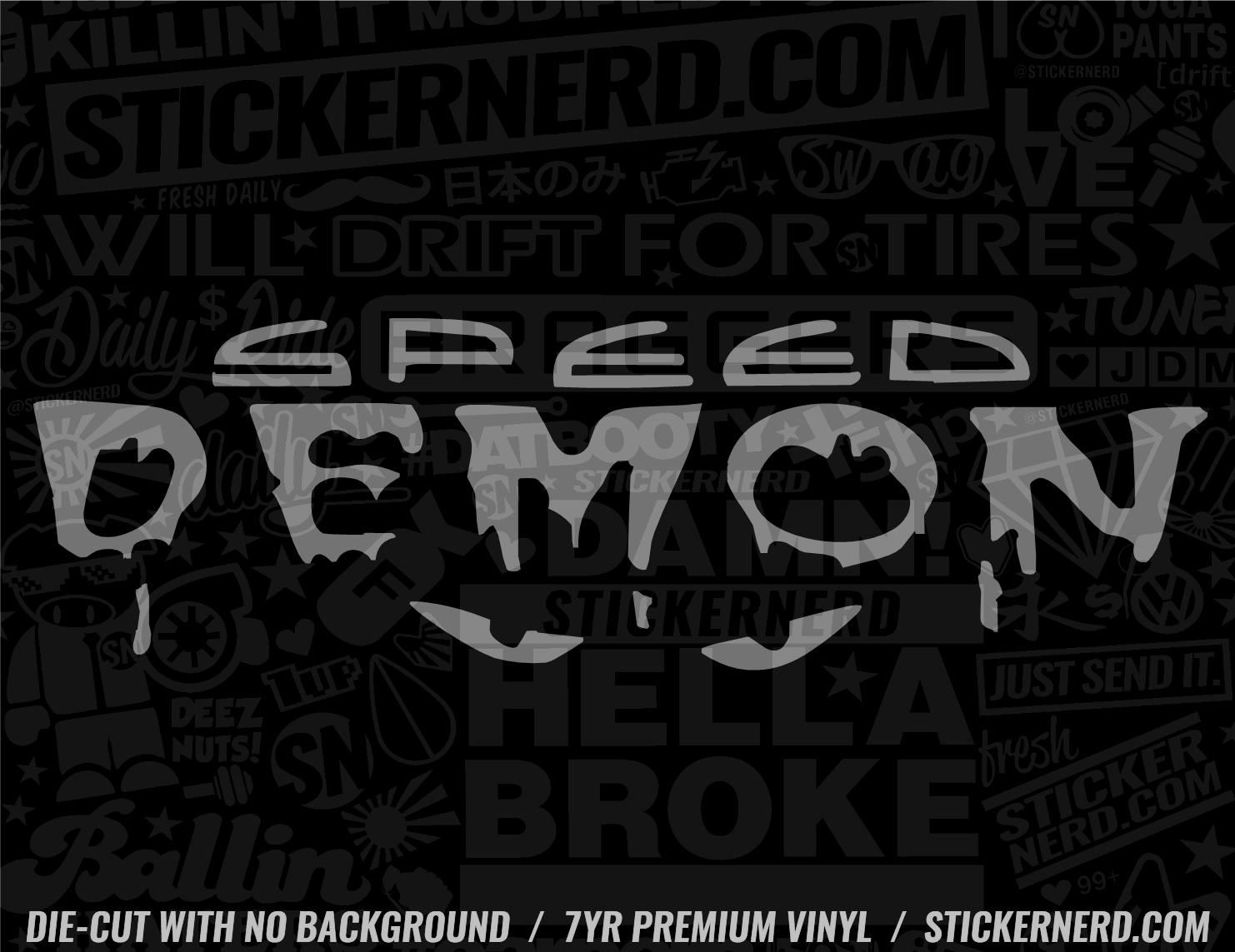 Speed Demon Sticker - Window Decal - STICKERNERD.COM