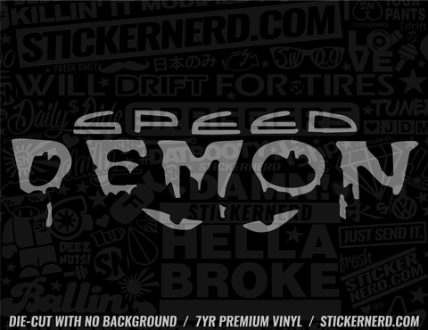 Speed Demon Sticker - Window Decal - STICKERNERD.COM
