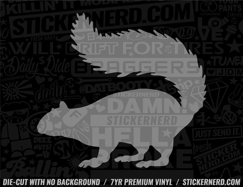 Squirrel Sticker - Window Decal - STICKERNERD.COM