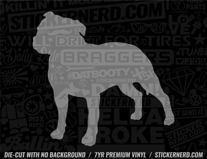 Staffordshire Bull Terrier Dog Sticker - Window Decal - STICKERNERD.COM