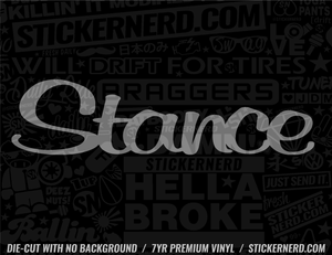 STANCE STICKERS JDM STICKERS STANCE DECALS STANCE SLAP
