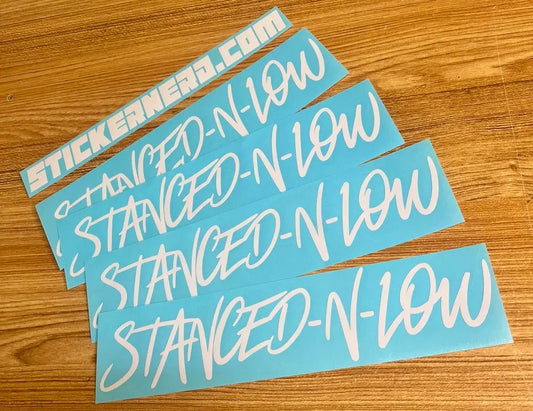 Stanced N Low Sticker - Slammed Car Decal - STICKERNERD