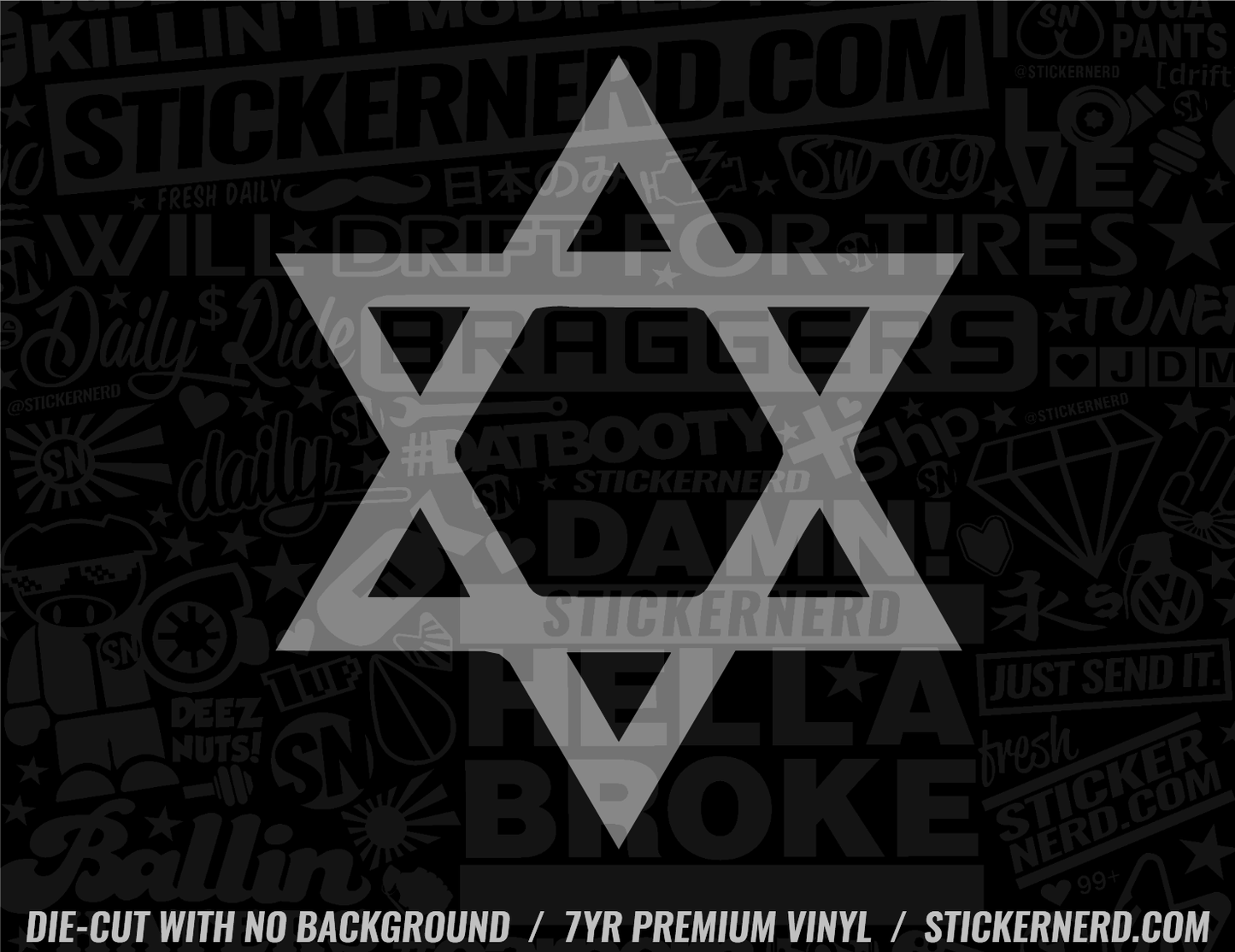 Star Of David Sticker - Window Decal - STICKERNERD.COM