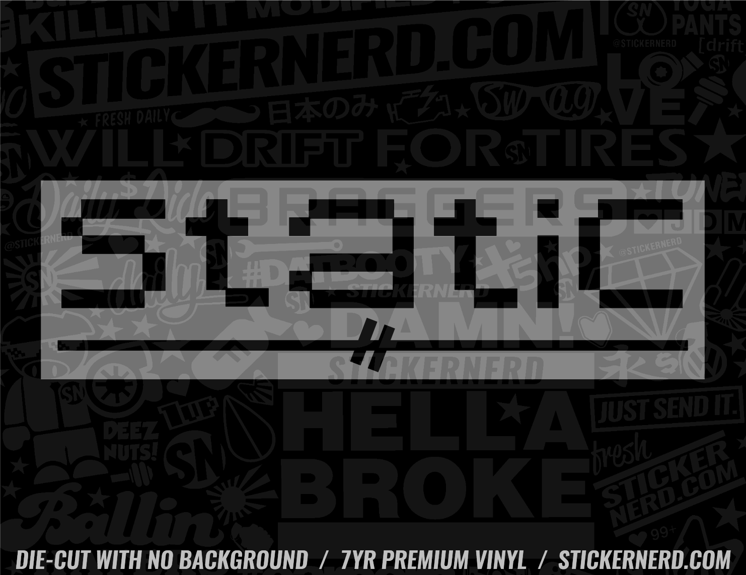 Static Sticker | Retro Tuner JDM KDM Vinyl Decal | StickerNerd.com