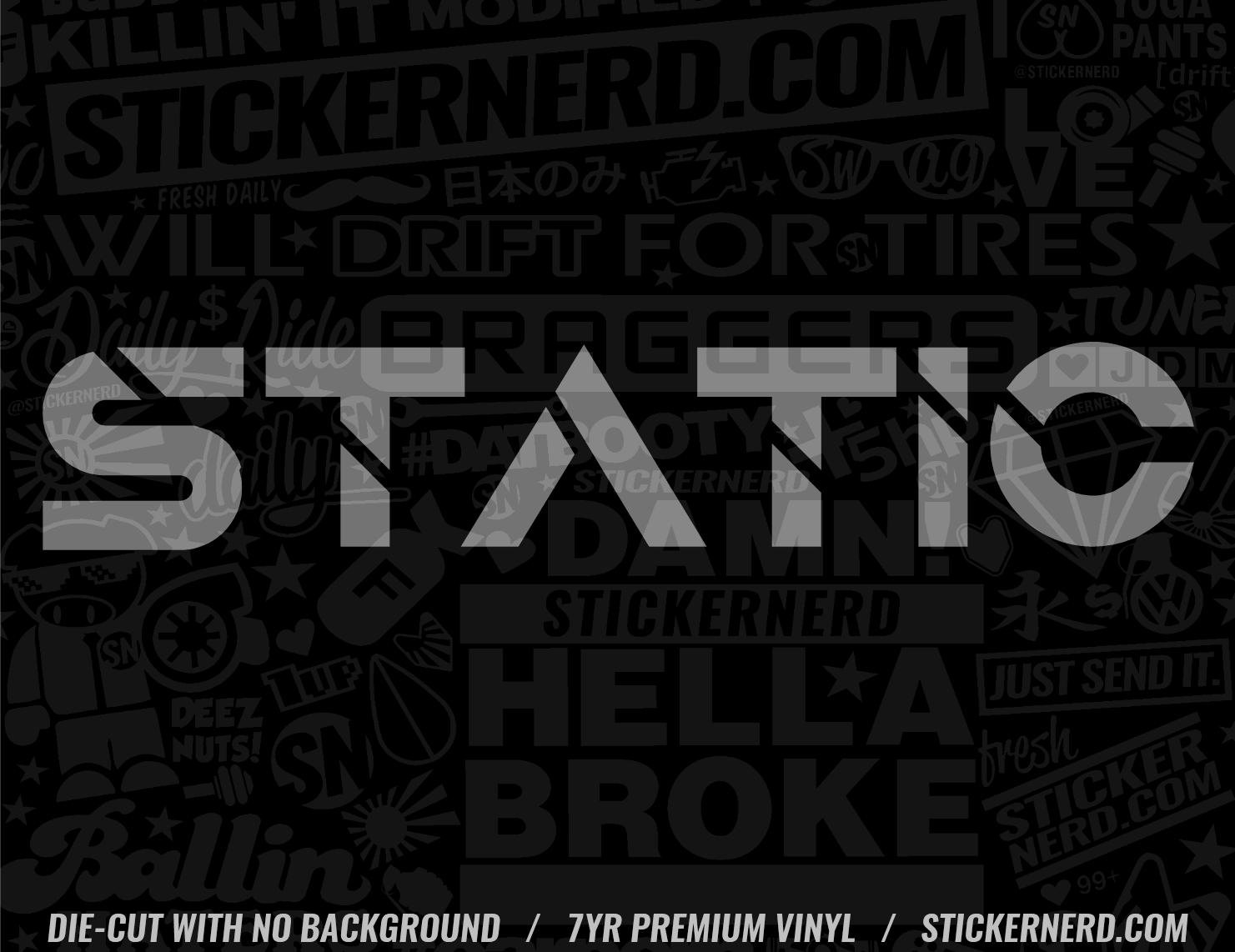 Static Sticker | Vinyl Tuner Car Window Decal | Low Camber Stickers ...