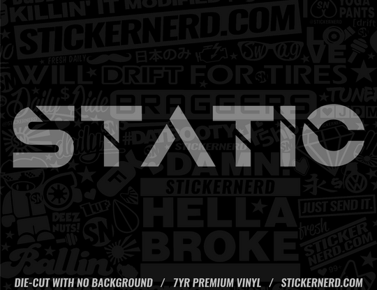 Static Sticker - VINYL TUNER CAR WINDOW DECAL - LOW CAMBER STICKERS ...
