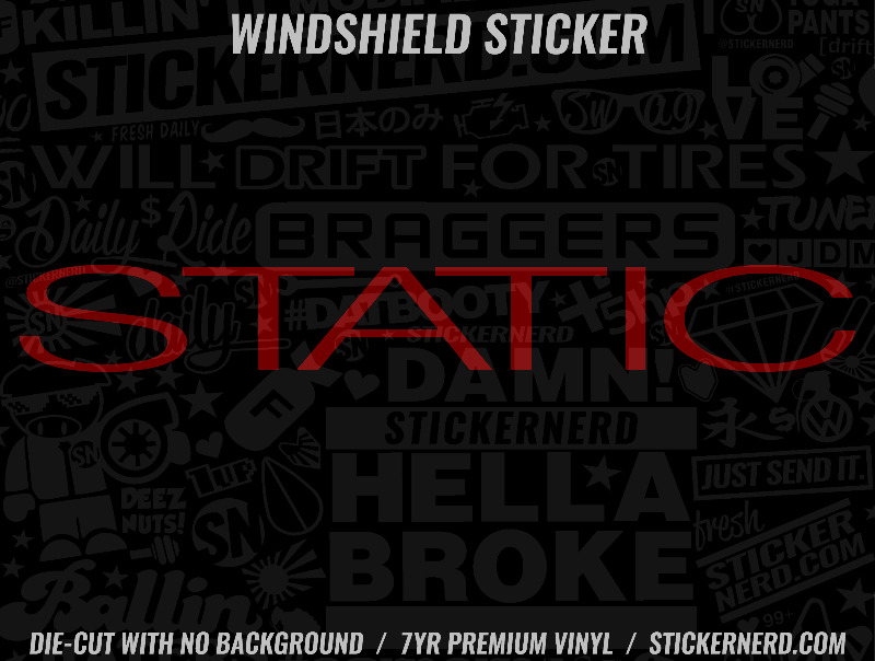 Static Windshield Sticker – StickerNerd.com