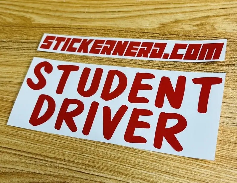 Student Driver Decal - Funny Window Sticker For Cars 