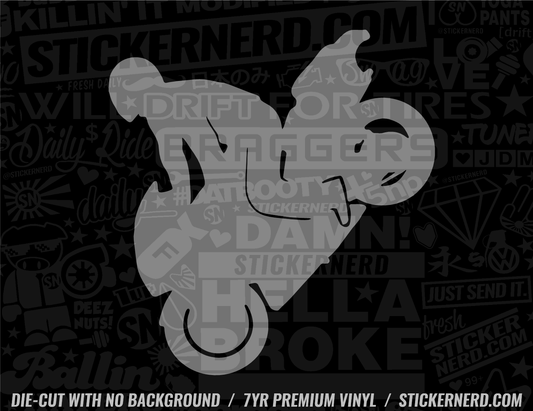 Stunt Bike Sticker - Window Decal - STICKERNERD.COM