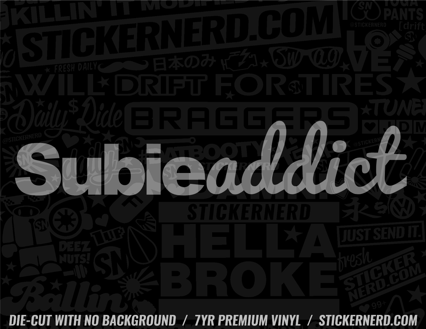 Subie Addict Sticker - Window Decal - STICKERNERD.COM