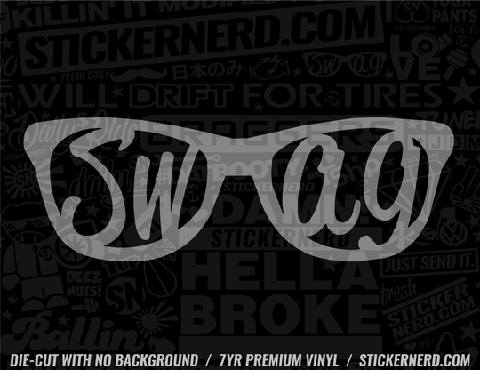 Swag Sunglasses Sticker - Decal - STICKERNERD.COM