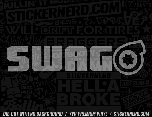 Swag Turbo Sticker - Decal - STICKERNERD.COM