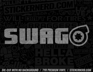 Swag Turbo Sticker - Decal - STICKERNERD.COM