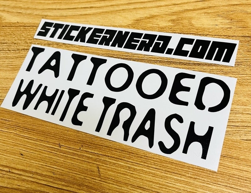 Tattooed White Trash Decal - STICKERNERD.COM