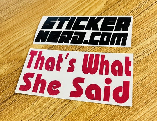 That's What She Said Sticker - Window Decal - STICKERNERD.COM