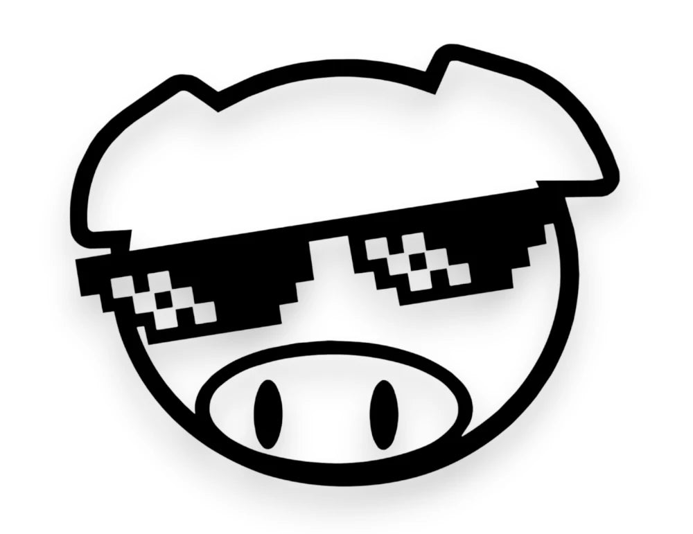 Thug Life Rally Pig Sticker - Window Decal - STICKERNERD.COM
