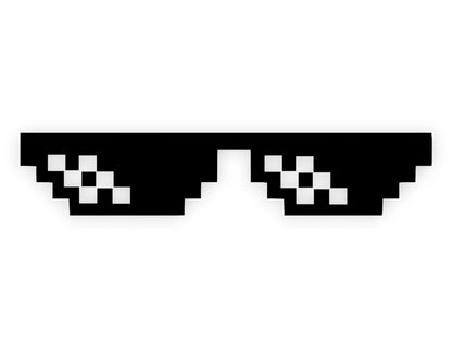 Thug Life Sunglasses Sticker - Funny Window Decal - STICKERNERD.COM