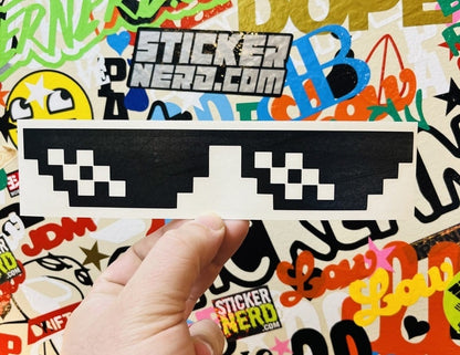 Thug Life Sunglasses Decal - STICKERNERD.COM