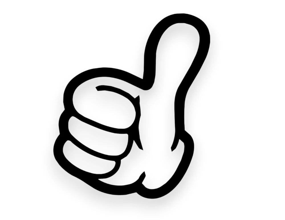 Thumbs Up Sticker - Window Decal - STICKERNERD.COM