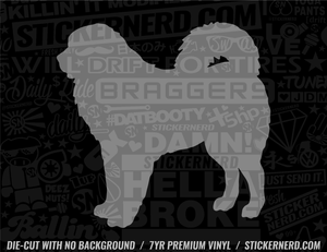 Tibetan Mastiff Dog Sticker - Window Decal - STICKERNERD.COM