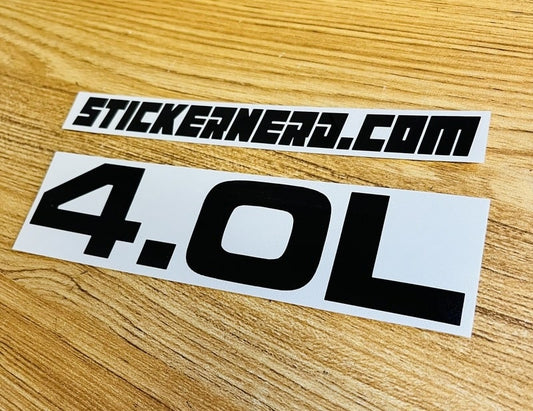 4.0L Decal - STICKERNERD.COM