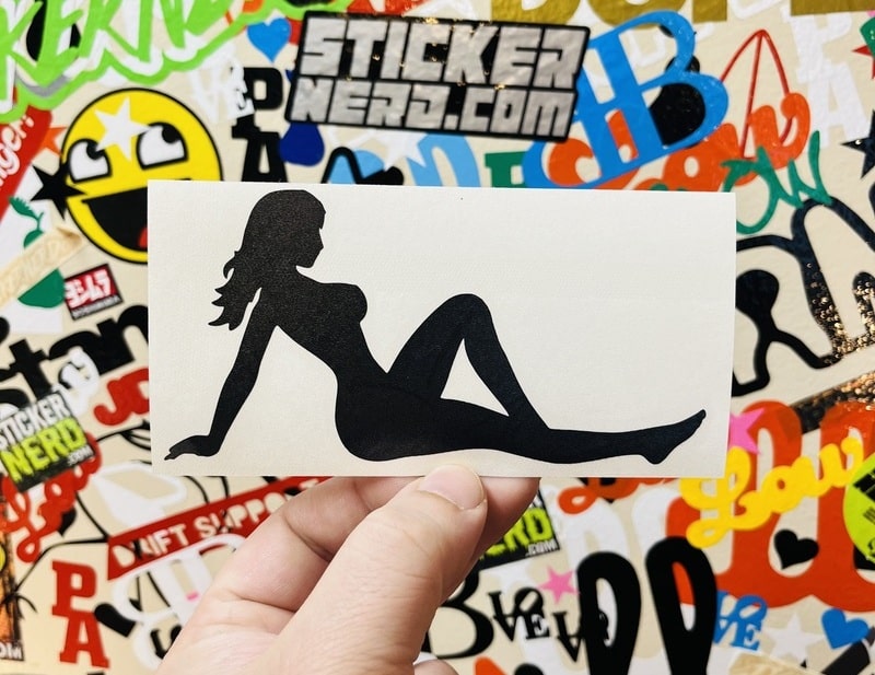 Trucker Girl Mud Flap Decal - STICKERNERD.COM