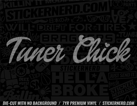 Tuner Chick Sticker - Window Decal - STICKERNERD.COM