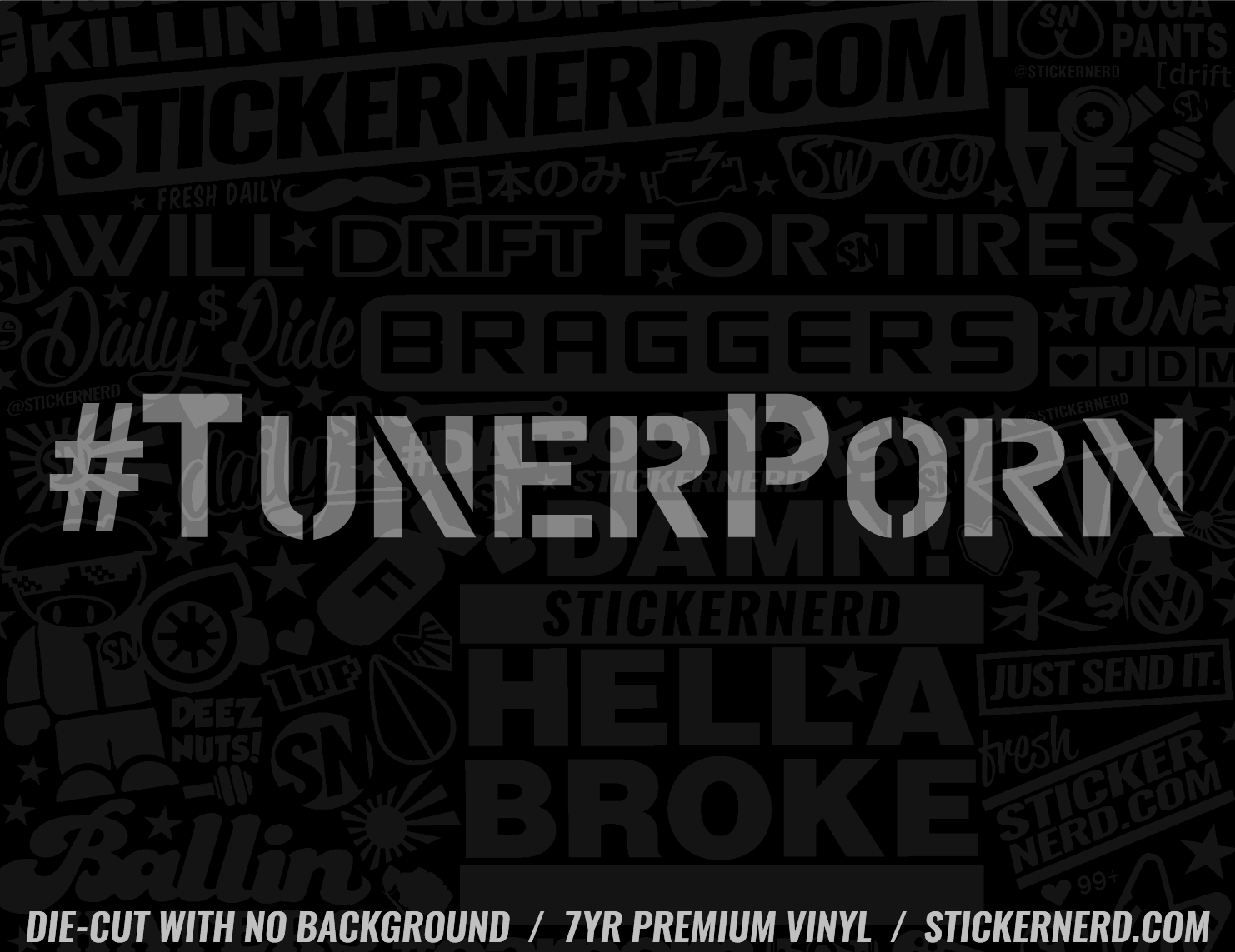 Tuner Porn Sticker - Window Decal - STICKERNERD.COM