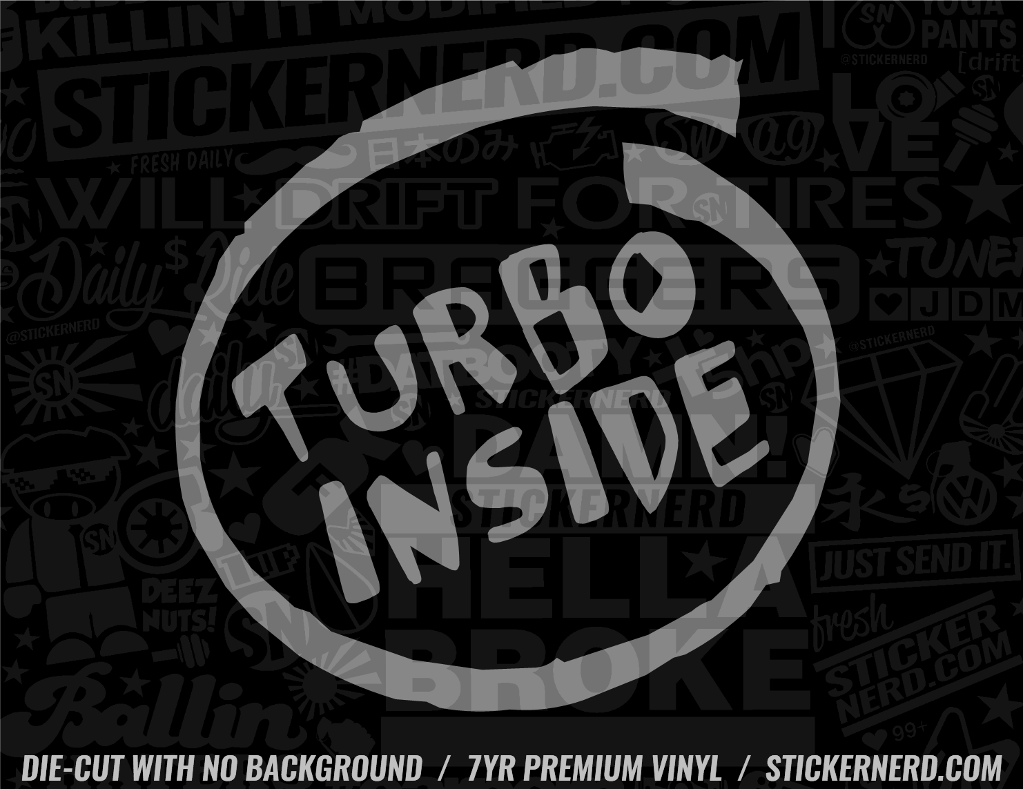 Turbo Inside Sticker - Decal - STICKERNERD.COM