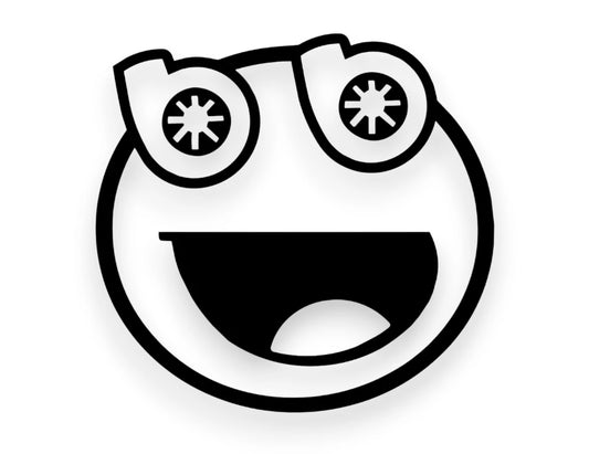 Turbo Smiley Sticker - STICKERNERD.COM