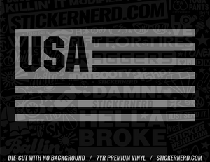 USA Flag Sticker - Decal - STICKERNERD.COM